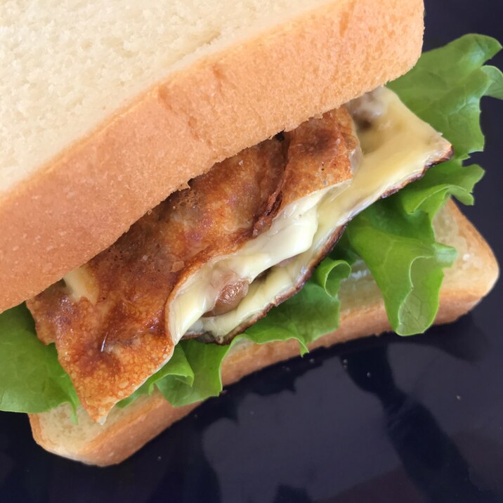 チーズ納豆サンドイッチ